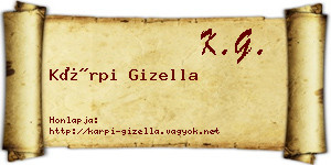 Kárpi Gizella névjegykártya